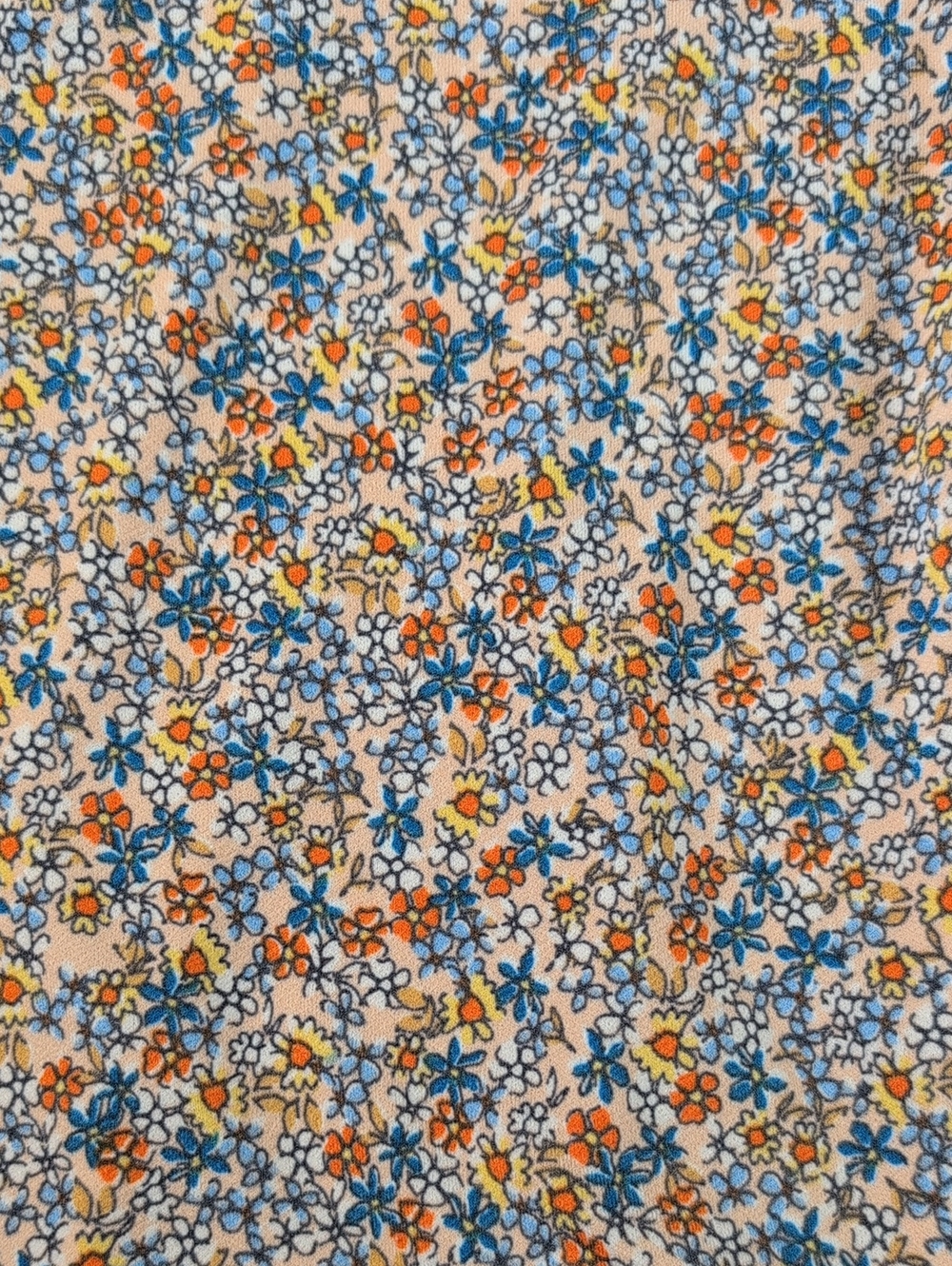 Adrianna Papell Blue & Orange Dainty Floral Print Blouse Size 1X - Picture 3 of 9
